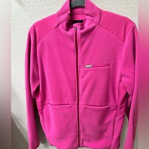 FIGS On-Shift Fleece Jacket Electric Orchid Size XL Exclusive discontinued